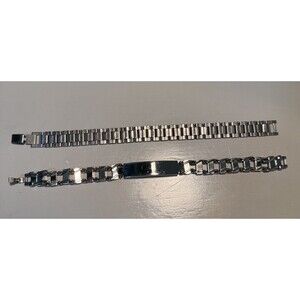 Stainless Steel Set of 2 8 Inch Bracelets